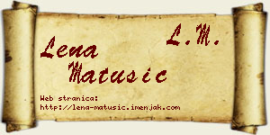 Lena Matušić vizit kartica